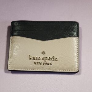 Kate Spade Black and Cream Card Holder